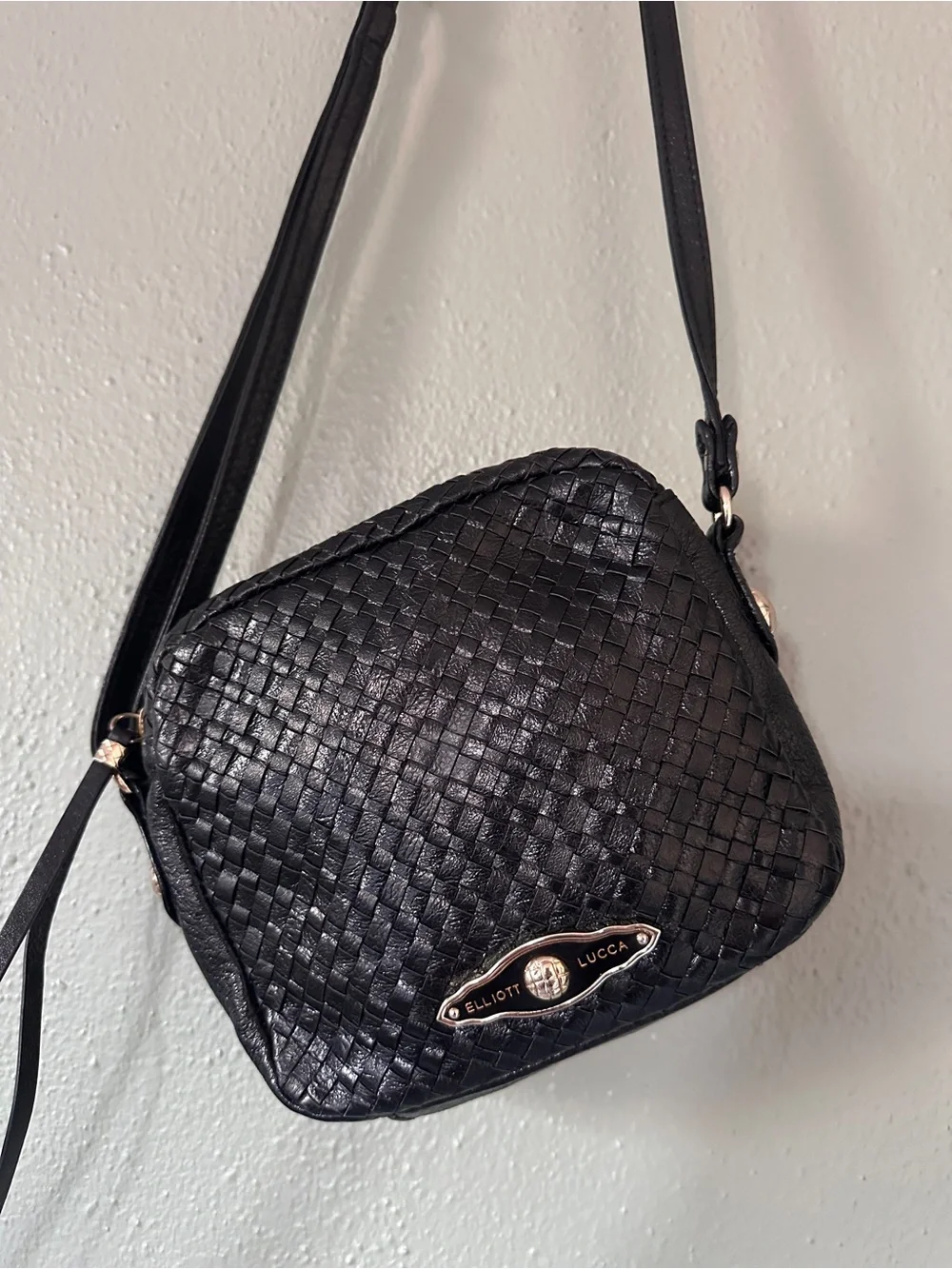 ELLIOTT LUCA Woven Leather Mini Crossbody Bag - Picture 10 of 13
